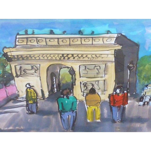 Mike Cheetham, the Arc De Triomphe, 1980, Watercolour Painting For Sale - Image 7 of 8