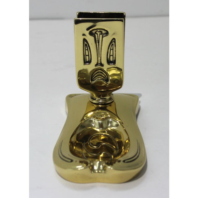 Interesting Art Nouveau Pipe and Match Box holder in Brass.