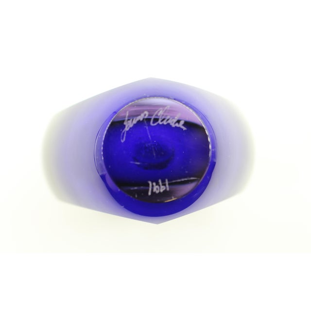1991 American Signed and Dated James Clarke Glass Perfume Bottle For Sale - Image 4 of 5
