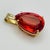 Vintage Clyde Duneier 10k Gold 13-Carat Padparadscha Sapphire Pear Pendant For Sale - Image 9 of 12