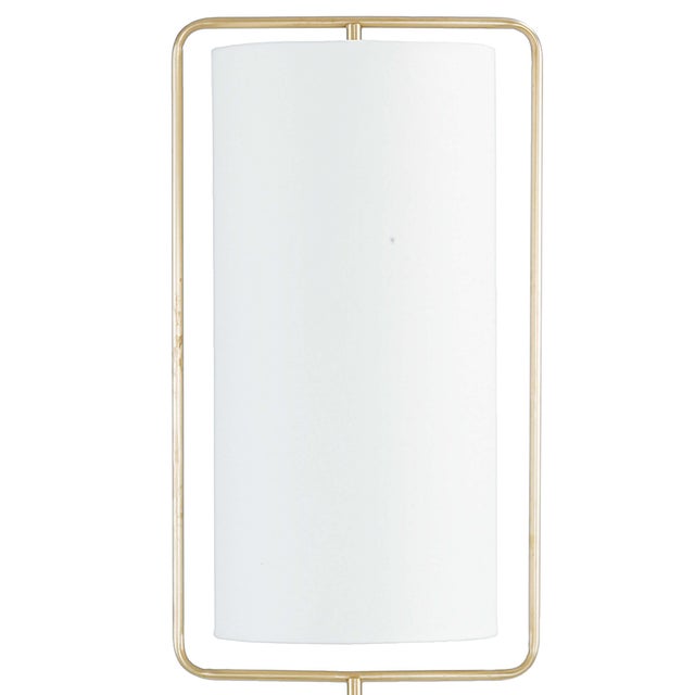 Transitional Regina Andrew Geo Rectangle Floor Lamp in Natural Brass For Sale - Image 3 of 6