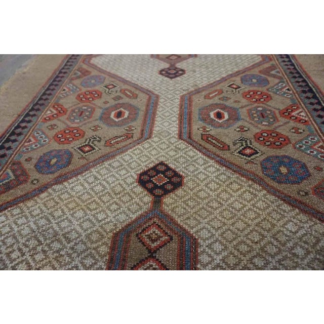 Tribal Geometric Late 19th Century Antique Serab Hallway Runner Rug For Sale In New York - Image 6 of 10