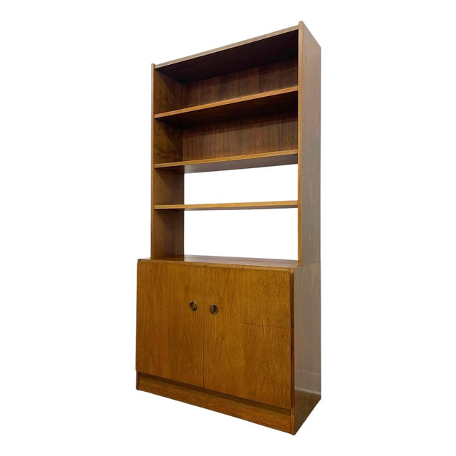 Vintage Mid Century Modern Van Pelt Belgian Cabinet Bookcase Hutch. For Sale