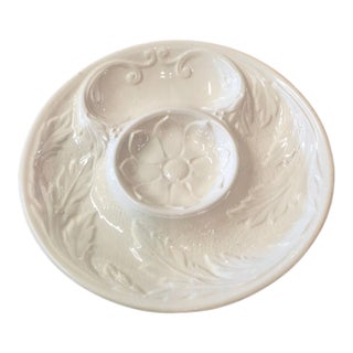 1960s French Majolica Artichoke Plate For Sale