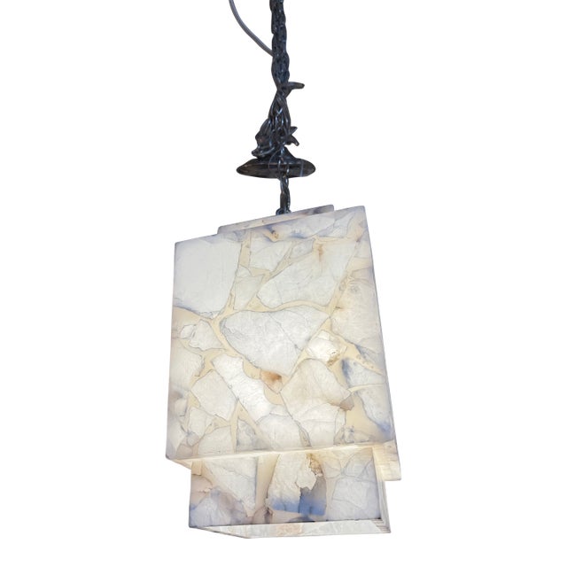 Design Plus Gallery presents the Borealis Cube Pendant from Jaime Young. This unique alabaster pendant has strong cubic...