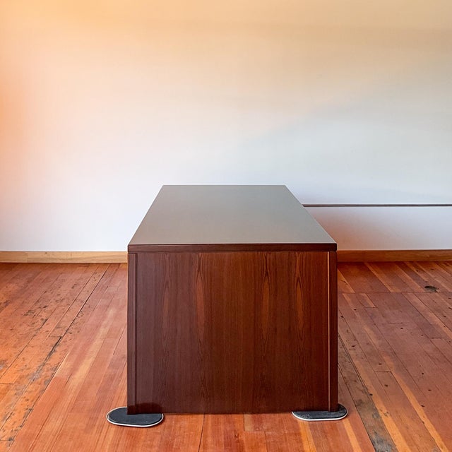 Mid 20th Century Rosewood Executive Desk Attributed to Omann Jun Møbelfabrik For Sale In Portland, OR - Image 6 of 13