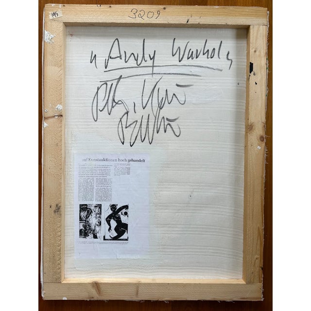 Peter Keil “Andy Warhol” by Artist Peter Keil 1994 Painting For Sale - Image 4 of 5