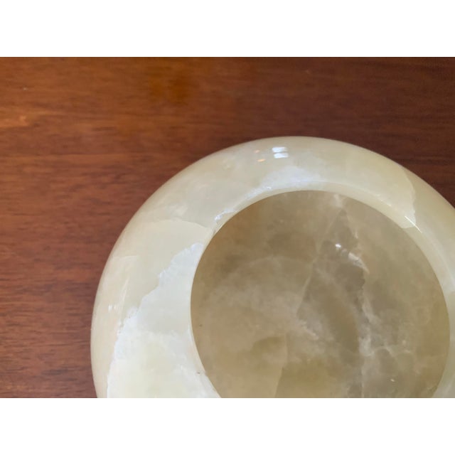 Alabaster 1970s Alabaster Votive Candle Planter/ Catchall - a Pair For Sale - Image 8 of 10