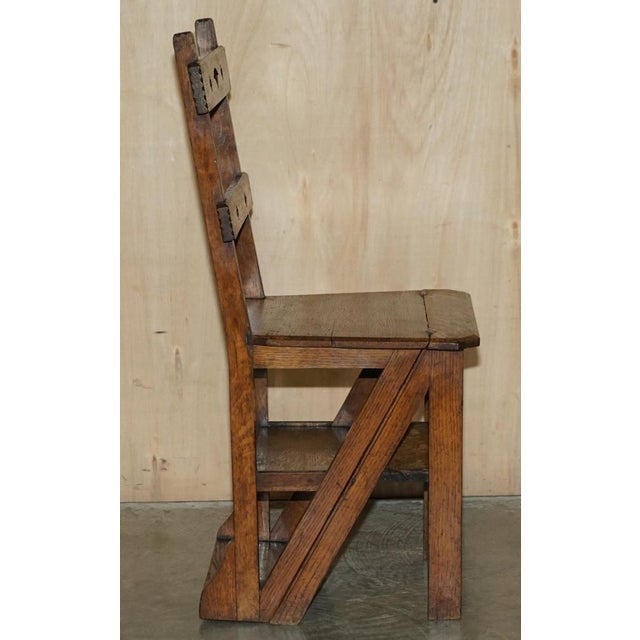 Antique Arts and Crafts Metamorphic Library Steps, 1880s For Sale - Image 13 of 18