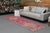 Vintage Turkish Hand-Knotted Wool Cotton Pink Runner Rug For Sale - Image 9 of 12