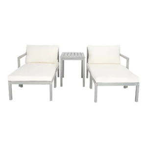 Pratia 5 Piece Outdoor Set - Ash Gray/Beige