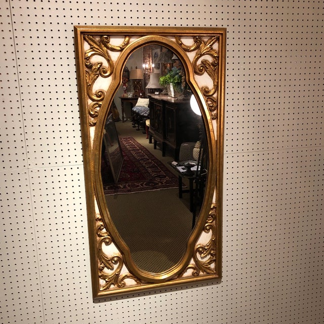 Mid 20th Century Mid 20th Century Italian Florentine Giltwood Mirror For Sale - Image 5 of 6