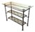 Hollywood Regency Bronzed Metal Faux Bamboo Console Table With Palm Tree Finials For Sale