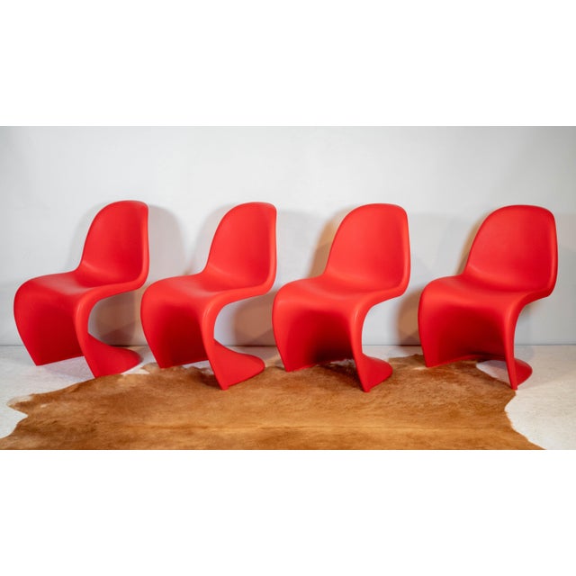 Mid-Century Modern Verner Panton for Vitra Panton S Chairs - Set of 4 For Sale - Image 3 of 15