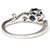 Elevate your style with this gorgeous blue sapphire and diamond ring. Set in 14-karat white gold, this ring features a...