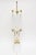 Wood Mid Century Modern Parzinger Style Brass & White Lacquered Metal Tall Table Lamp, Restored For Sale - Image 7 of 11