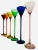 1970s Vintage Colorful Stemware 10" Tall Glass Flutes Set of 6 For Sale - Image 5 of 10