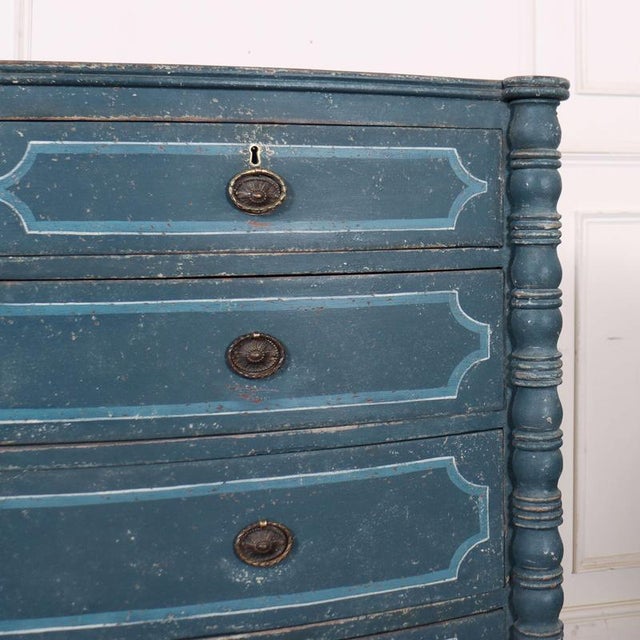English Bowfront Chest of Drawers For Sale - Image 3 of 11