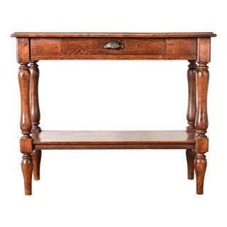 French 19th Century Oak Console Table For Sale