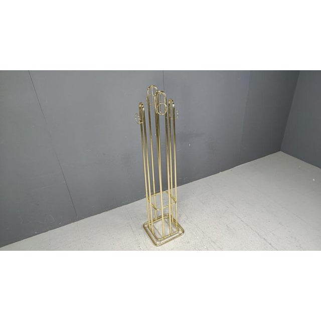 1970s Vintage Modernist Brass Coat Stand, 1970s For Sale - Image 5 of 11