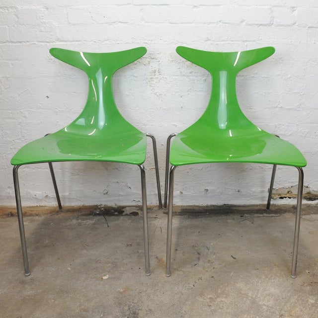 Green Delfy Chairs by Carollo for Kreaty, Set of 4 For Sale - Image 4 of 13