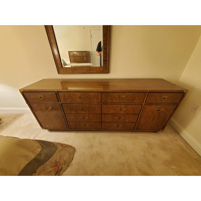 Drexel Heritage Accolade II Campaign Bedroom Suite, 1987 – Complete Matching Collection For Sale In Baltimore - Image 6 of 17