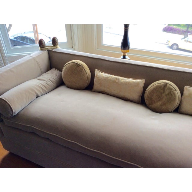 Beautifully made and elegant vintage sofa from 1960s. Probably made by Knole. It has a hinge sysytem that allows arms at...