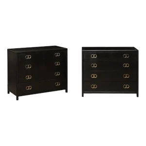 Late 20th Century Chests in Black - a Pair