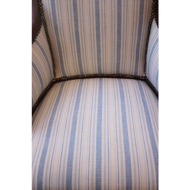 Vintage Blue White Striped Nailhead Chair Chairish