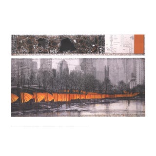 Javacheff Christo the Gates XXVII 33.75" X 48.5" Poster 2005 Contemporary Orange, Gray For Sale