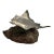 Late 20th Century Nautical Stone Stingray Sculpture on Lava Rock, Signed & Numbered, 12.5"w For Sale