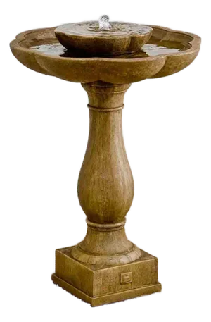 Flores Pedestal Brown Concrete Fountains