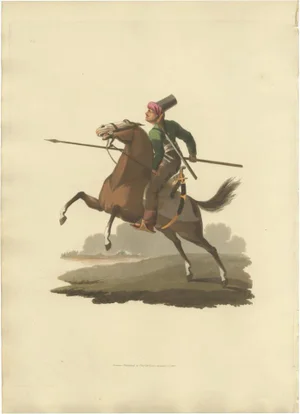 Cavalry, The Military Costume of Turkey, 1818, Print