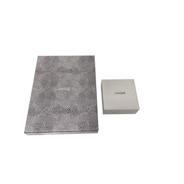 Arethuse Masque De Femme Art Deco Black & Clear Crystal Pendants & Brooch from Lalique, Set of 3 For Sale - Image 14 of 15