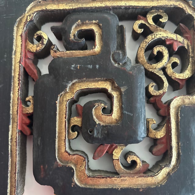 Wood Asian Antique Carved Wood Fragment For Sale - Image 7 of 11