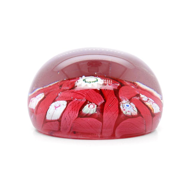 Antique English Arculus Pink Chequer Glass Paperweight For Sale - Image 9 of 18