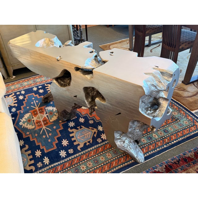Phillips Collection Freform Console Table, Silver Leaf For Sale - Image 12 of 12