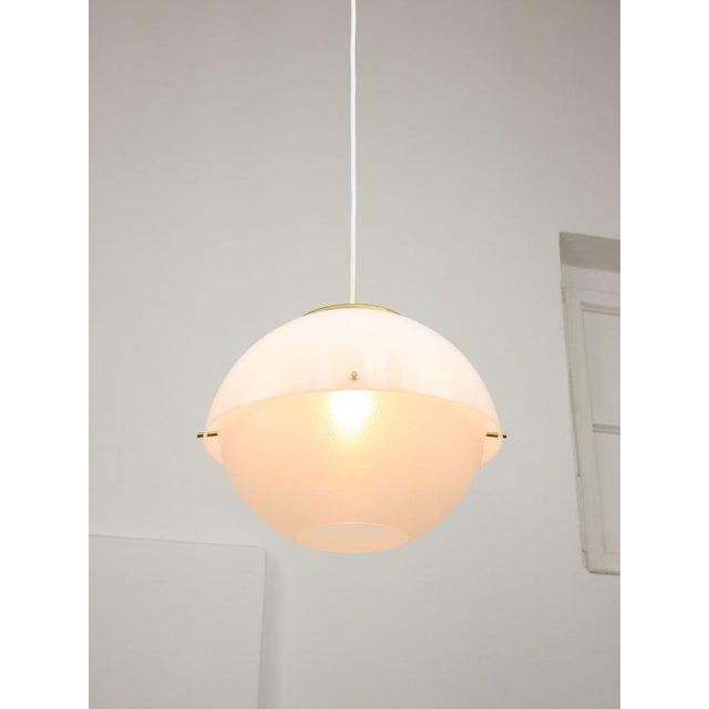 Italian Space Age Pendant in Brass and Acrylic Glass, 1970s For Sale - Image 10 of 18