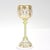 1900 Set of 6 Gilt German or Bohemian Art Nouveau Clear & Green Glass Wine Goblets For Sale - Image 10 of 18