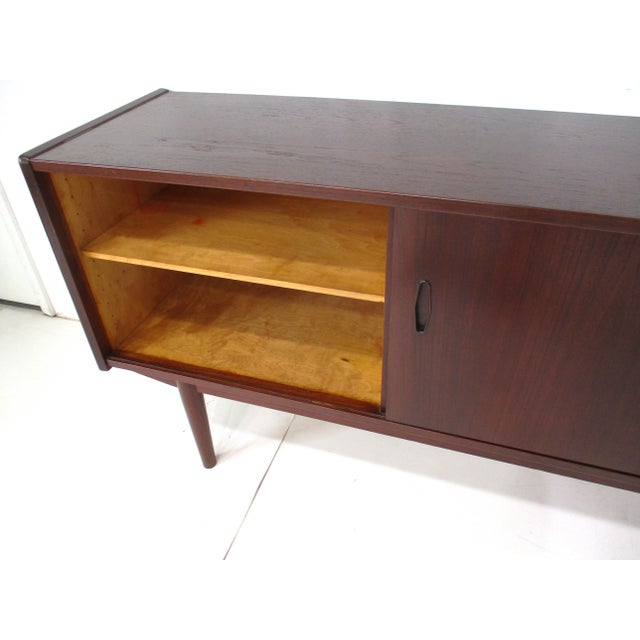 Yngve Ekstrom Teak Credenza Sideboard for Swedese Sweden Denmark For Sale - Image 11 of 12