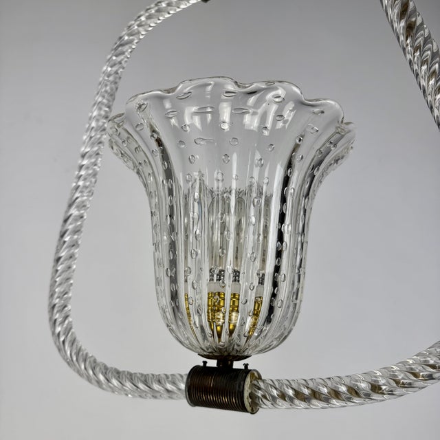 Murano Glass Pendant Lamp from Barovier Toso, 1940s For Sale - Image 12 of 13