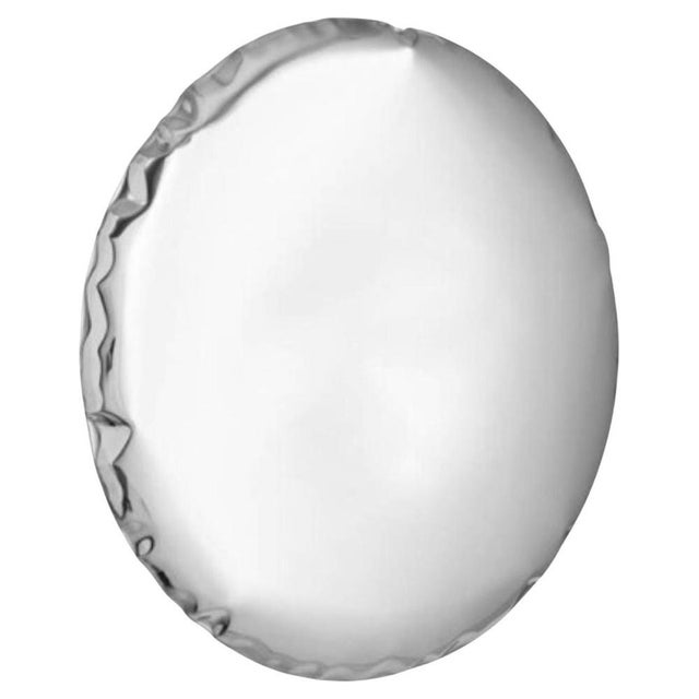 Silver Stainless Steel Oko 120 Sculptural Wall Mirror by Zieta For Sale - Image 8 of 8