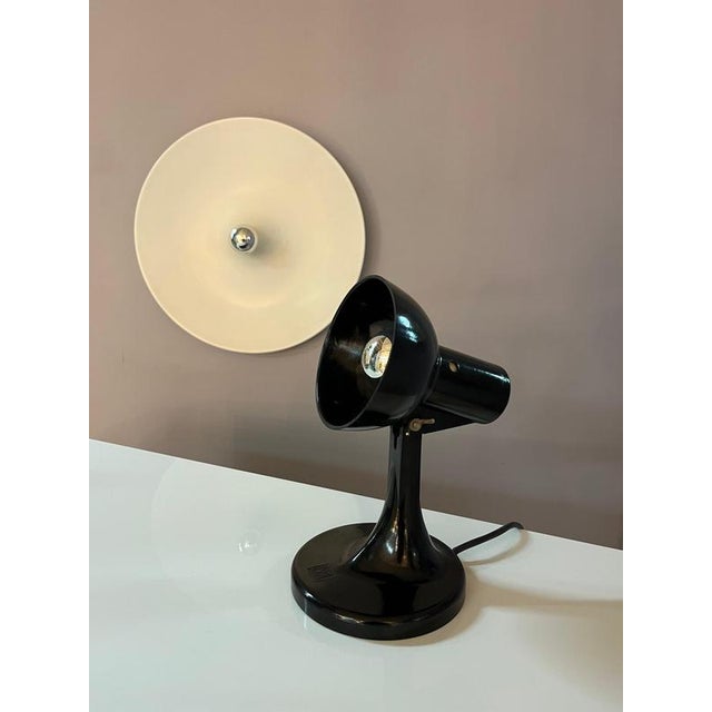 Plastic Black Bakelite Table Lamp from PGH For Sale - Image 7 of 11