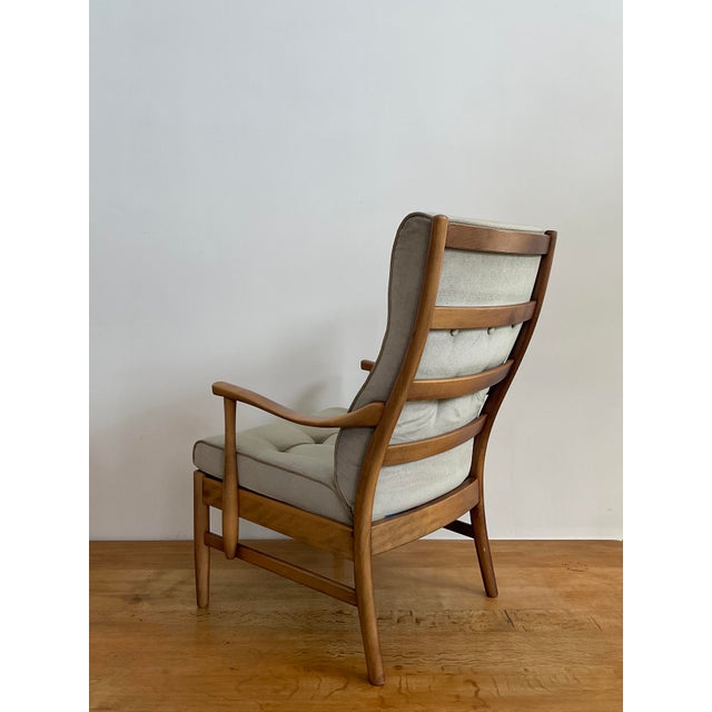 Mid-Century Modern Vintage Danish 'Casa' High Ladder Back Arm Chair Attributed to Farstrup For Sale - Image 3 of 17