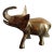1960s Solid Brass Trunk Up Elephant Figurine For Sale