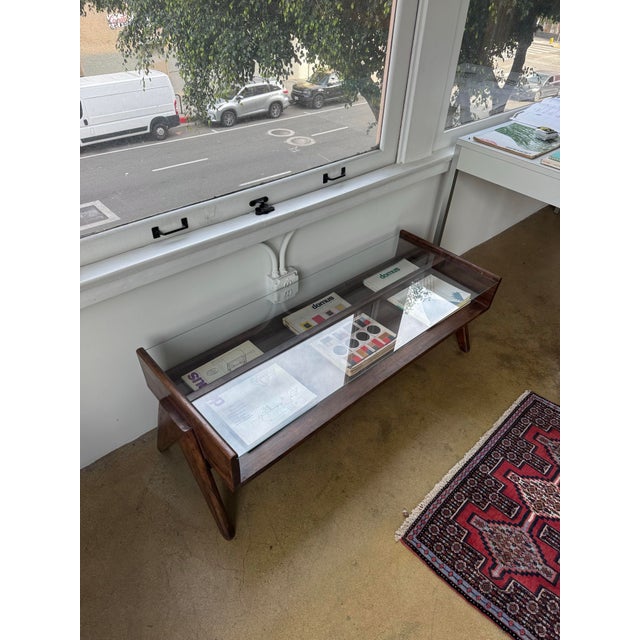 1960's Pierre Jeanneret Pj-Tb-05-a Glass Coffee Table For Sale In Los Angeles - Image 6 of 6