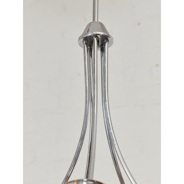 Mid 20th Century Styled After Scolari Vintage Chrome Pendant Chandelier For Sale - Image 9 of 10