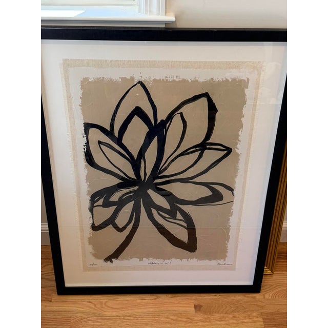 Late 20th Century "Unfolding in I" Framed Abstract Botanical Print, Signed & Numbered 181/1200 For Sale - Image 4 of 10