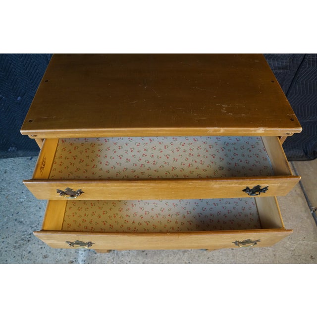 Mid 20th Century T.F.I. Mid Century American Colonial Style Maple Tallboy Dresser Chest of Drawers For Sale - Image 5 of 18