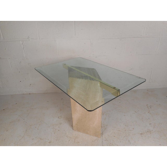 Set of Two Italian Mid-Century Modern Marble Base Artedi Tables For Sale - Image 9 of 12